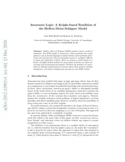 Awareness Logic: A Kripke-based Rendition of the Heifetz-Meier-Schipper
  Model