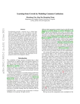 Learning from Crowds by Modeling Common Confusions