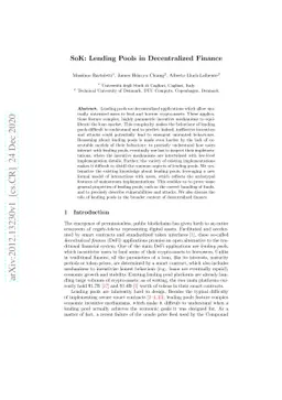 SoK: Lending Pools in Decentralized Finance