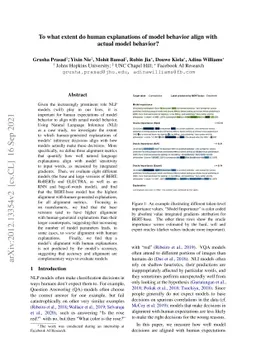 To what extent do human explanations of model behavior align with actual
  model behavior?