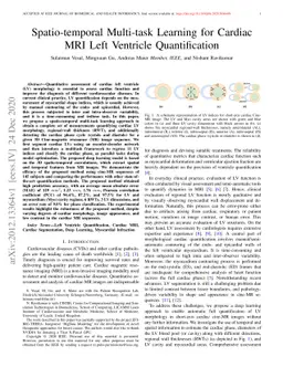 Spatio-temporal Multi-task Learning for Cardiac MRI Left Ventricle
  Quantification