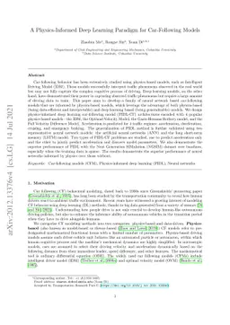 A Physics-Informed Deep Learning Paradigm for Car-Following Models