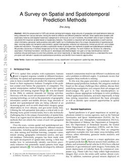 A Survey on Spatial and Spatiotemporal Prediction Methods