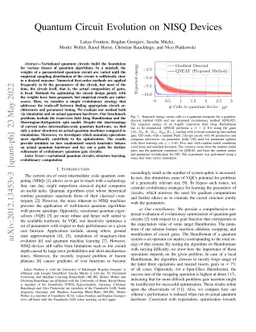 Quantum Circuit Evolution on NISQ Devices