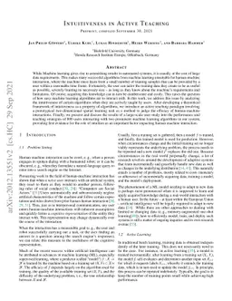 Intuitiveness in Active Teaching