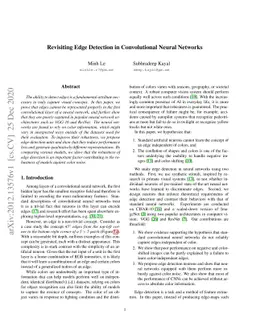 Revisiting Edge Detection in Convolutional Neural Networks