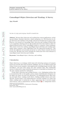 Camouflaged Object Detection and Tracking: A Survey