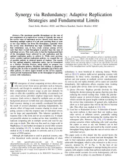 Synergy via Redundancy: Adaptive Replication Strategies and Fundamental
  Limits