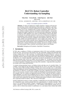RoCUS: Robot Controller Understanding via Sampling