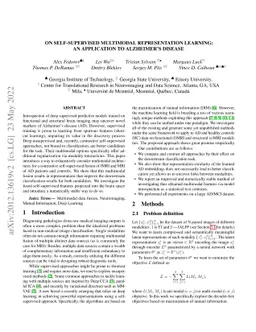 On self-supervised multi-modal representation learning: An application
  to Alzheimer's disease