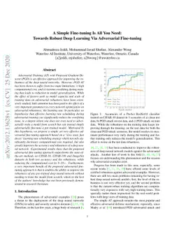 A Simple Fine-tuning Is All You Need: Towards Robust Deep Learning Via
  Adversarial Fine-tuning