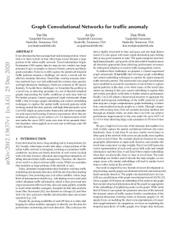 Graph Convolutional Networks for traffic anomaly