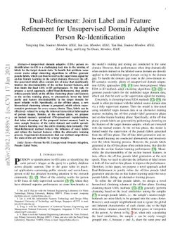 Dual-Refinement: Joint Label and Feature Refinement for Unsupervised
  Domain Adaptive Person Re-Identification