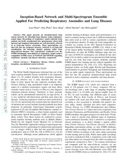 Inception-Based Network and Multi-Spectrogram Ensemble Applied For
  Predicting Respiratory Anomalies and Lung Diseases