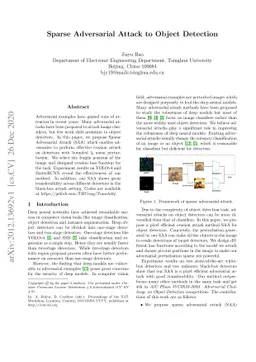 Sparse Adversarial Attack to Object Detection