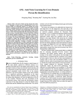 ANL: Anti-Noise Learning for Cross-Domain Person Re-Identification