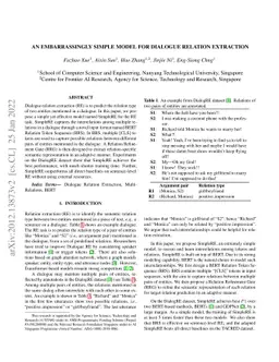 An Embarrassingly Simple Model for Dialogue Relation Extraction