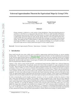Universal Approximation Theorem for Equivariant Maps by Group CNNs