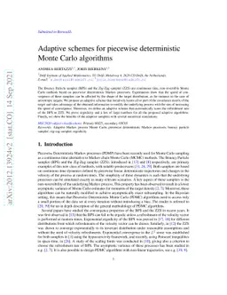 Adaptive schemes for piecewise deterministic Monte Carlo algorithms