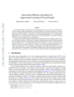 Intervention Efficient Algorithms for Approximate Learning of Causal
  Graphs