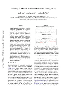 Explaining NLP Models via Minimal Contrastive Editing (MiCE)