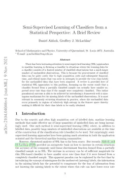Semi-Supervised Learning of Classifiers from a Statistical Perspective:
  A Brief Review