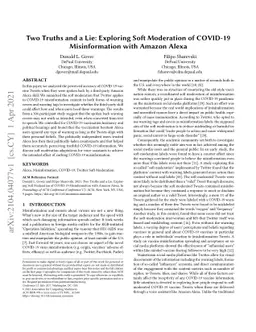 Two Truths and a Lie: Exploring Soft Moderation of COVID-19
  Misinformation with Amazon Alexa