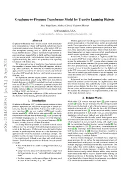 Grapheme-to-Phoneme Transformer Model for Transfer Learning Dialects