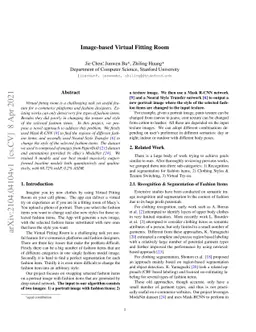 Image-based Virtual Fitting Room
