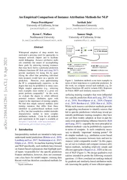 An Empirical Comparison of Instance Attribution Methods for NLP