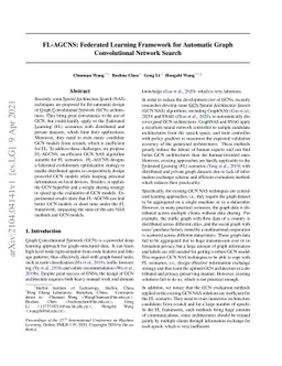 FL-AGCNS: Federated Learning Framework for Automatic Graph Convolutional
  Network Search
