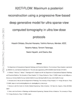 X2CT-FLOW: Maximum a posteriori reconstruction using a progressive
  flow-based deep generative model for ultra sparse-view computed tomography in
  ultra low-dose protocols