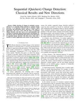 Sequential (Quickest) Change Detection: Classical Results and New
  Directions