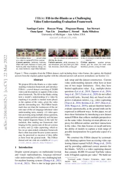 FIBER: Fill-in-the-Blanks as a Challenging Video Understanding
  Evaluation Framework