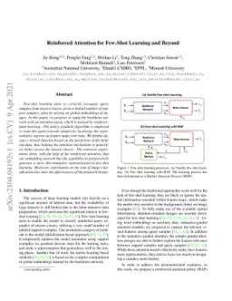 Reinforced Attention for Few-Shot Learning and Beyond