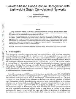 Skeleton-based Hand-Gesture Recognition with Lightweight Graph
  Convolutional Networks