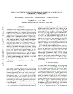 MLF-SC: Incorporating multi-layer features to sparse coding for anomaly
  detection
