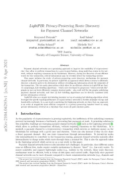 LightPIR: Privacy-Preserving Route Discovery for Payment Channel
  Networks