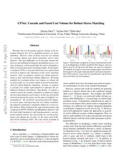 CFNet: Cascade and Fused Cost Volume for Robust Stereo Matching