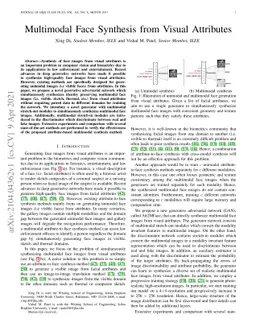 Multimodal Face Synthesis from Visual Attributes