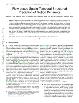 Flow-based Spatio-Temporal Structured Prediction of Motion Dynamics
