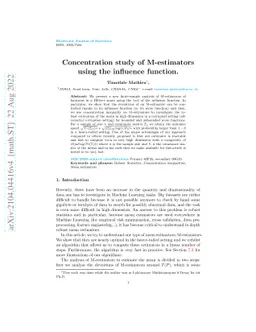 Concentration study of M-estimators using the influence function