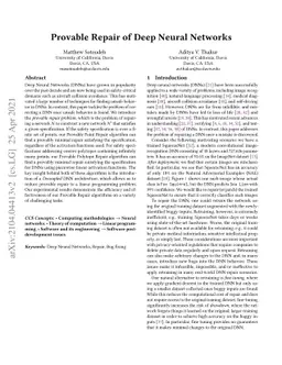 Provable Repair of Deep Neural Networks