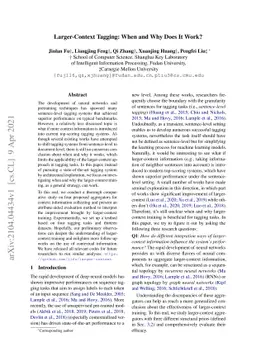 Larger-Context Tagging: When and Why Does It Work?