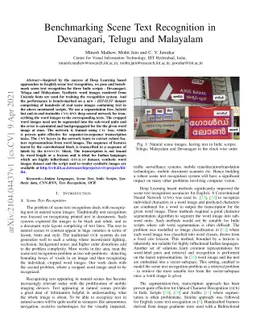 Benchmarking Scene Text Recognition in Devanagari, Telugu and Malayalam
