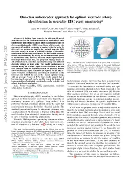 One-class Autoencoder Approach for Optimal Electrode Set-up
  Identification in Wearable EEG Event Monitoring