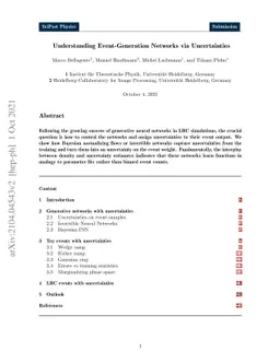 Understanding Event-Generation Networks via Uncertainties