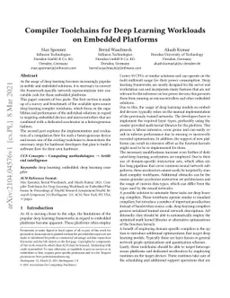 Compiler Toolchains for Deep Learning Workloads on Embedded Platforms