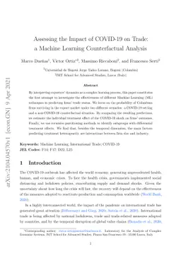 Assessing the Impact of COVID-19 on Trade: a Machine Learning
  Counterfactual Analysis