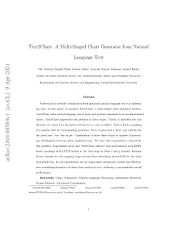 Text2Chart: A Multi-Staged Chart Generator from Natural Language Text